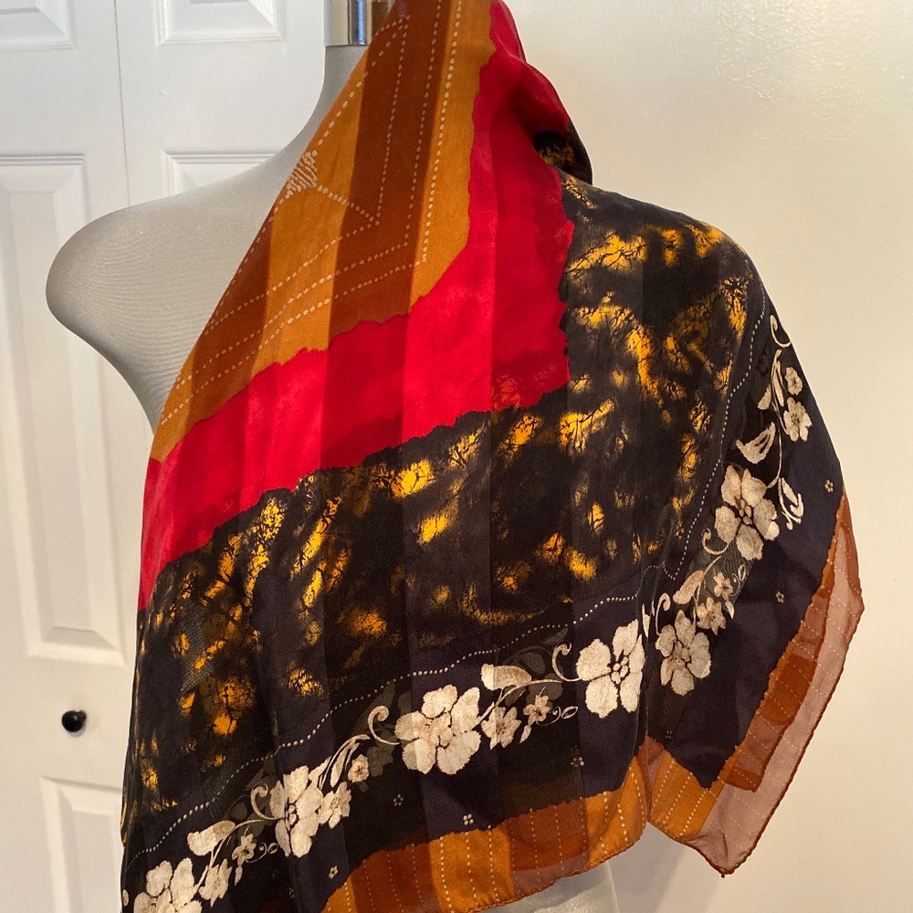 Ellen Tracy Silk Scarf - EUC